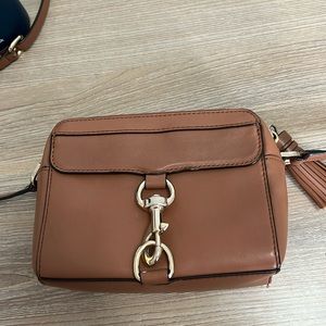 Rebecca Minkoff brown camera bag fairly worn